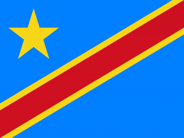 Flagge DR Kongo
